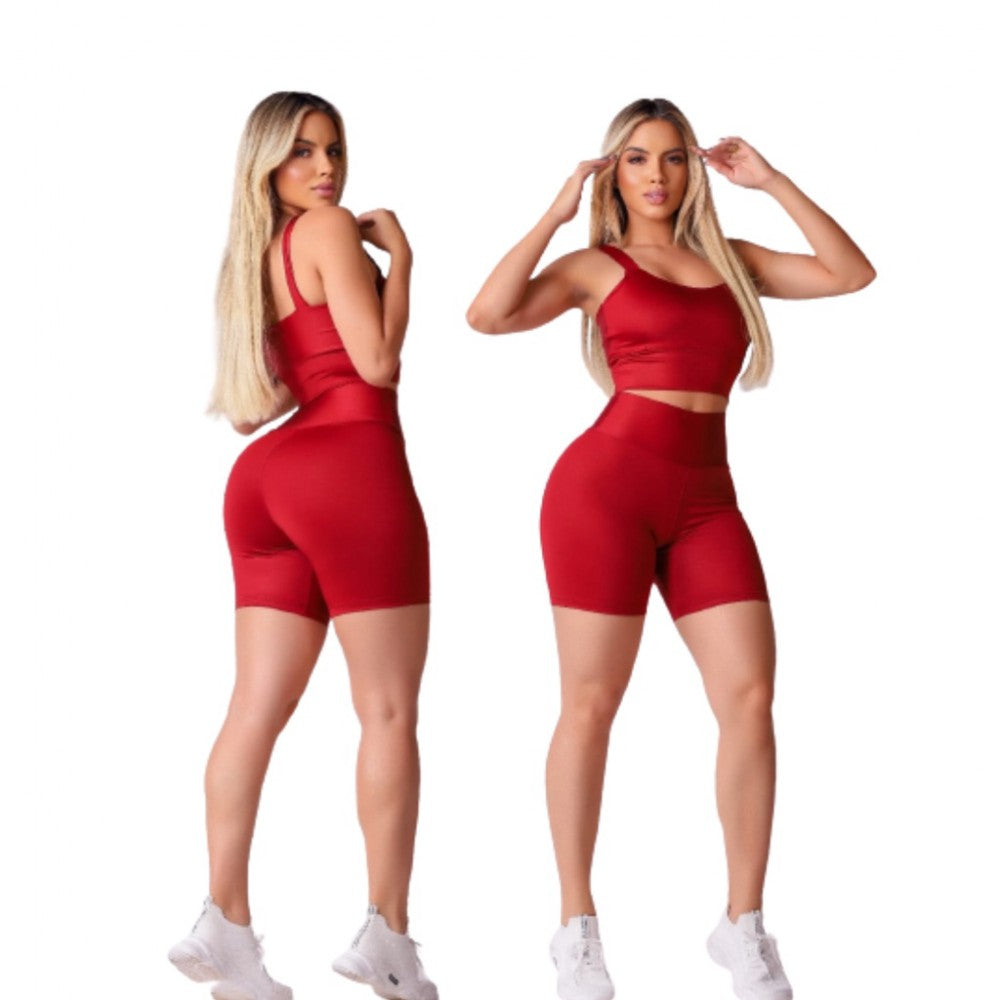 Conjunto Fitness Short e Cropped