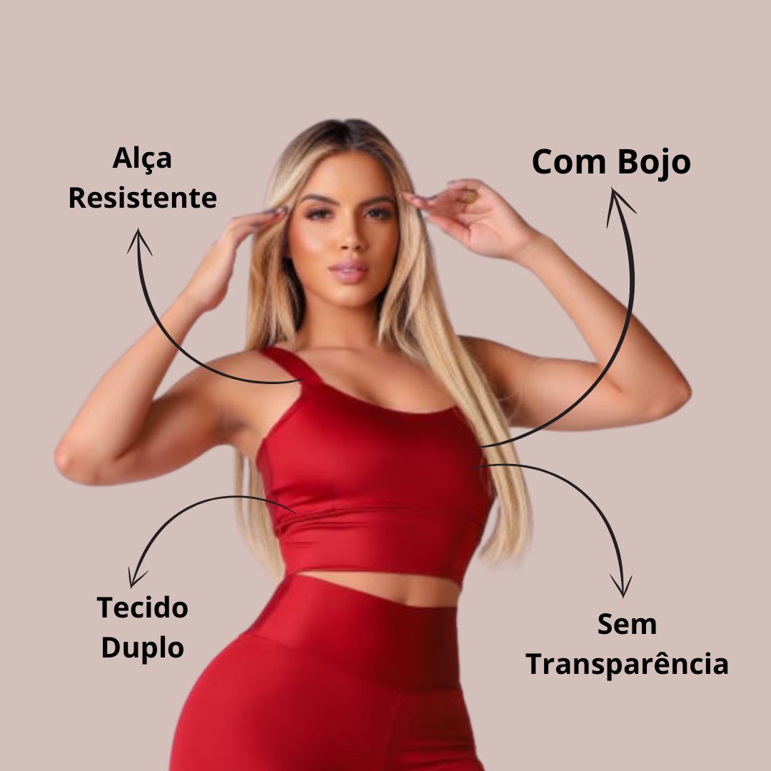 Top Cropped Fitness Suplex com Bojo Removível