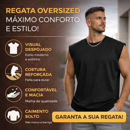 Regata Oversized Masculina de Algodão – Conforto, Estilo e Liberdade de Movimento
