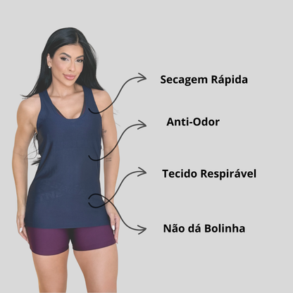 Regata Fitness Feminina Dry Fit Respirável