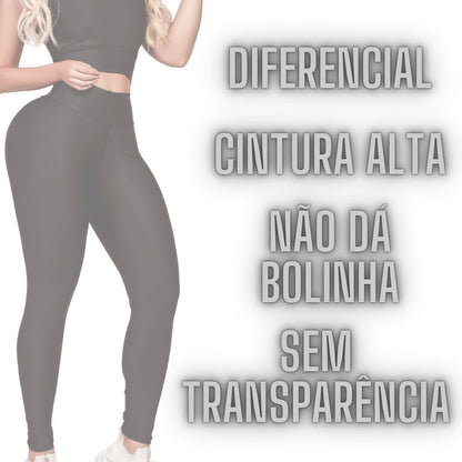 Calça Legging Feminina Suplex Cintura Alta Academia