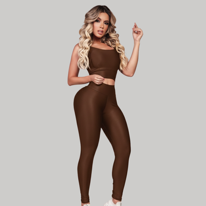 Conjunto Bela — Legging Cós Alto que Modela, Não Fica Transparente e Acompanha Cada Movimento