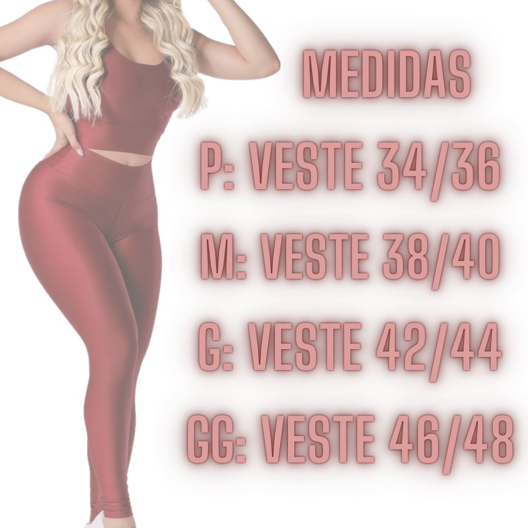 Calça Legging Feminina Suplex Cintura Alta Academia
