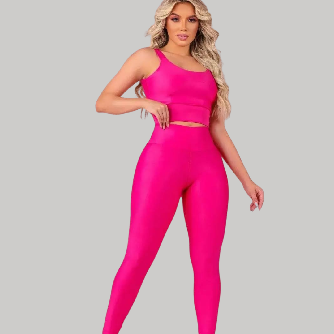 Conjunto Bela — Legging Cós Alto que Modela, Não Fica Transparente e Acompanha Cada Movimento