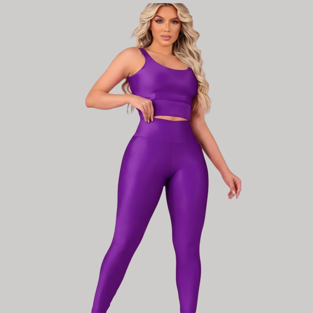 Conjunto Bela — Legging Cós Alto que Modela, Não Fica Transparente e Acompanha Cada Movimento