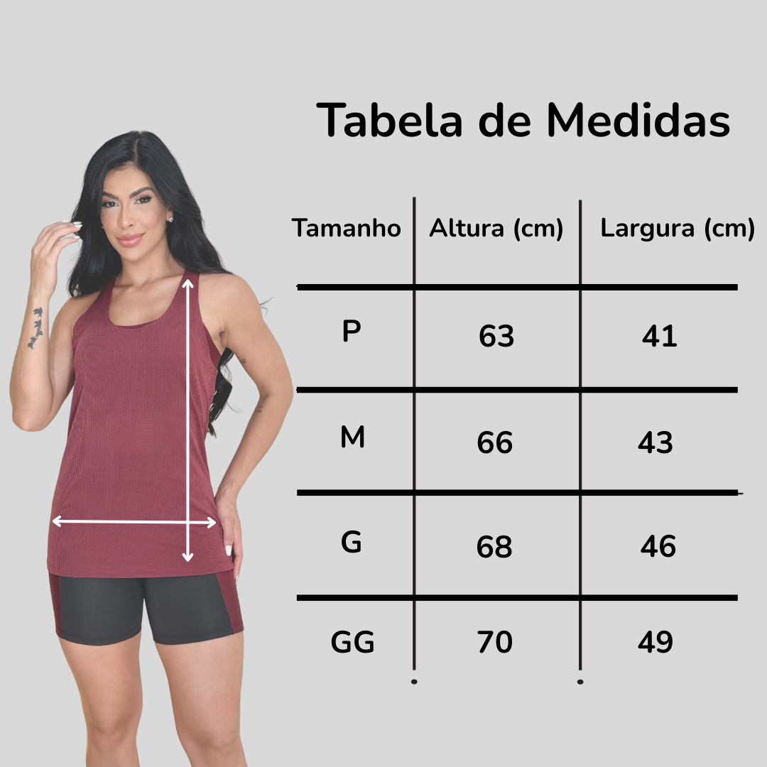 Regata Fitness Feminina Dry Fit Respirável