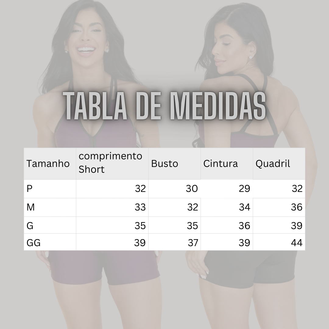 Conjunto Fitness Short Cintura V e Top Elástico