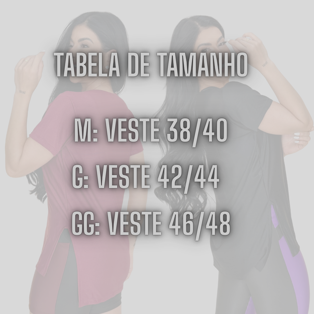 Camiseta Longline Tapa Bumbum Fitness Feminina Dry