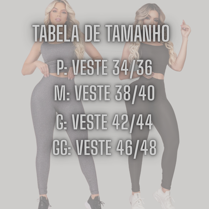 Conjunto Bela — Legging Cós Alto que Modela, Não Fica Transparente e Acompanha Cada Movimento
