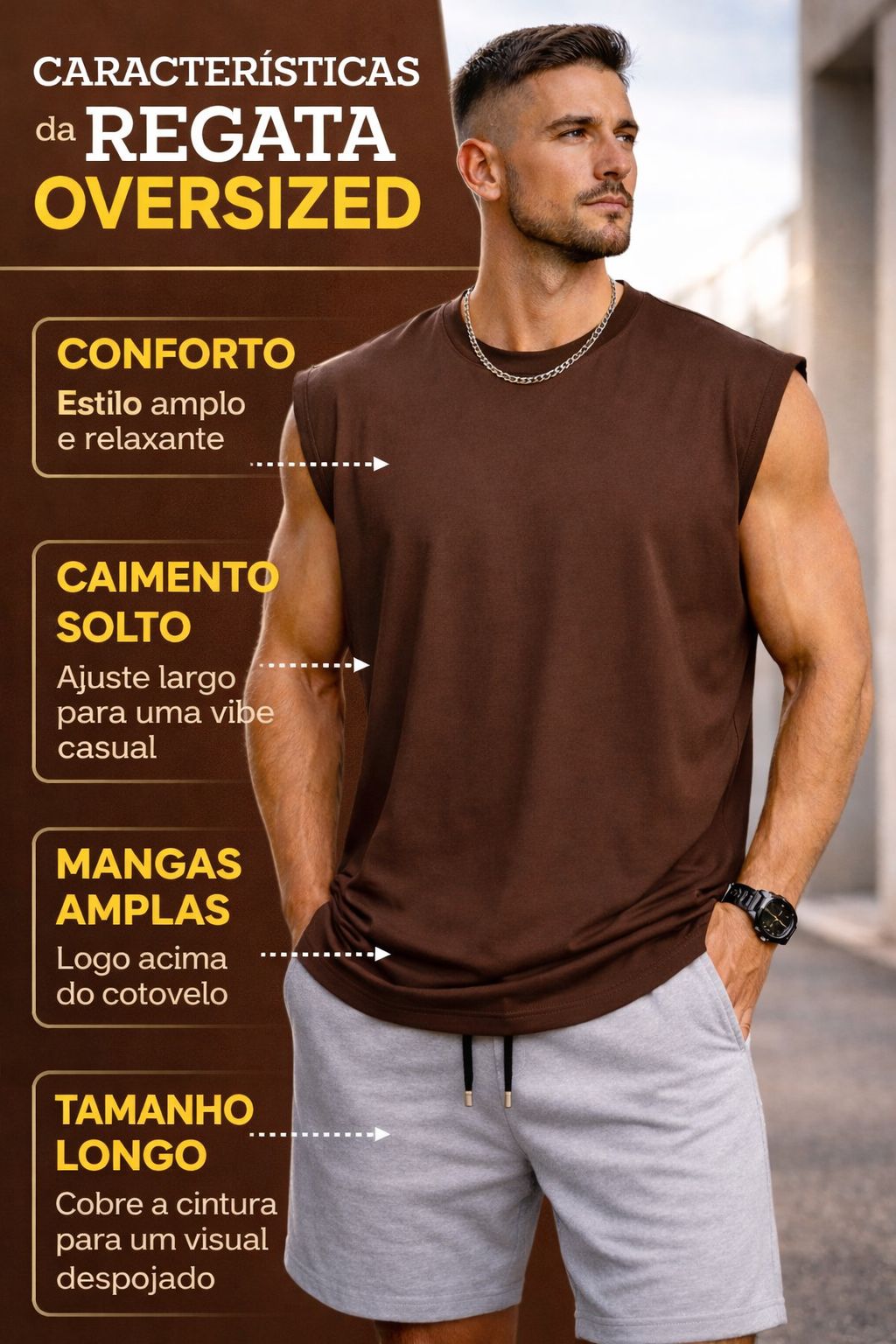 Regata Oversized Masculina de Algodão – Conforto, Estilo e Liberdade de Movimento