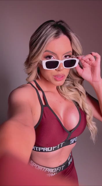 Conjunto Fitness Short Cintura V e Top Elástico